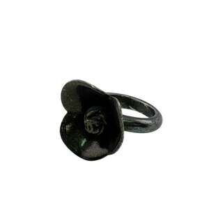 Chanel Cc Logo Flower Ring Sterling #229081C43B